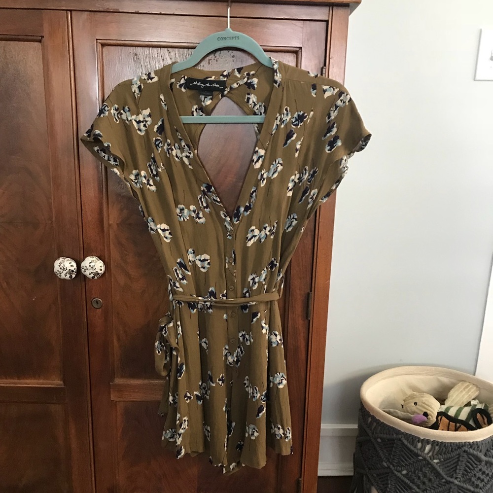Urban Outfitters floral romper with keyhole back